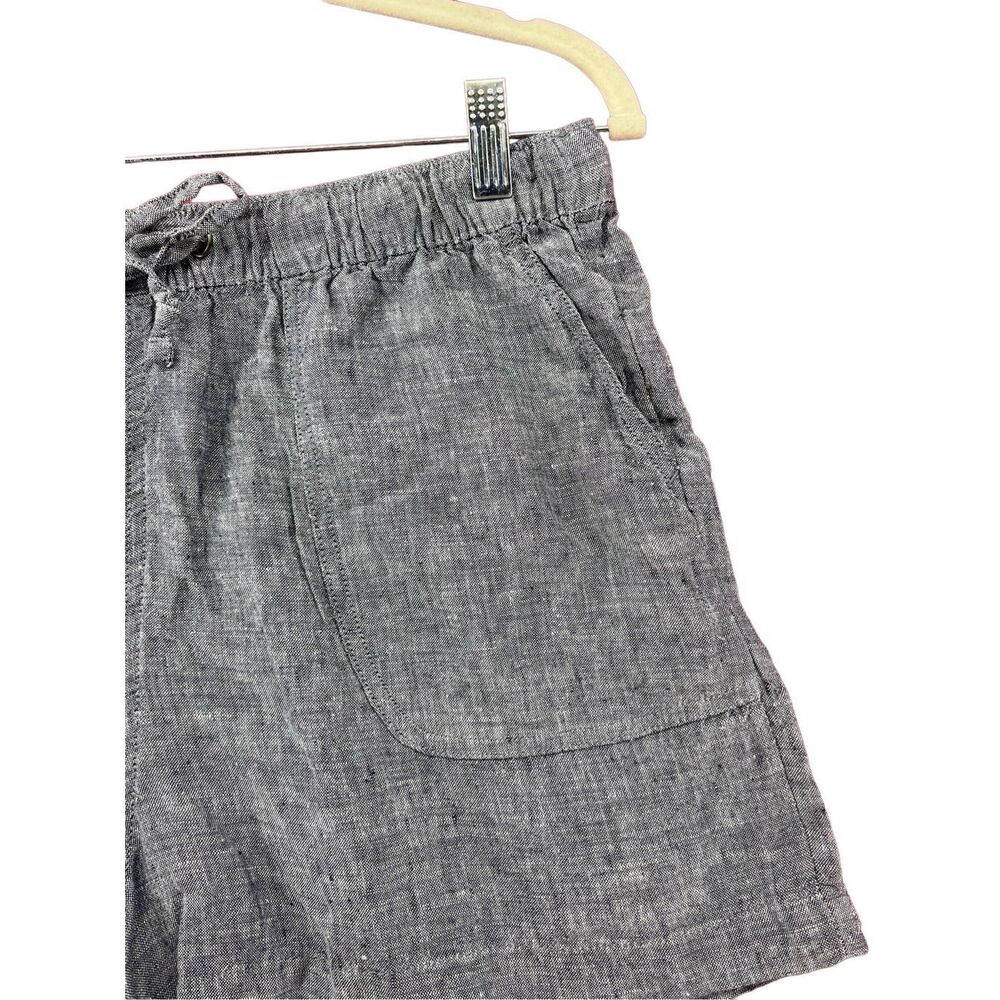 C&C California Women's Linen Drawstring Shorts Blue Large - Picture 3 of 9